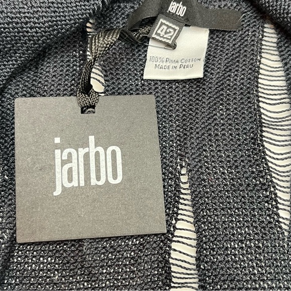 Jarbo Deconstructed Open Slash Knit Cardigan Sweater Wrap Women Size 42 / 14 NEW - Picture 2 of 12